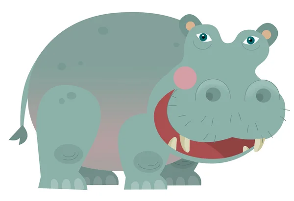 Dessin animé hippopotame — Photo