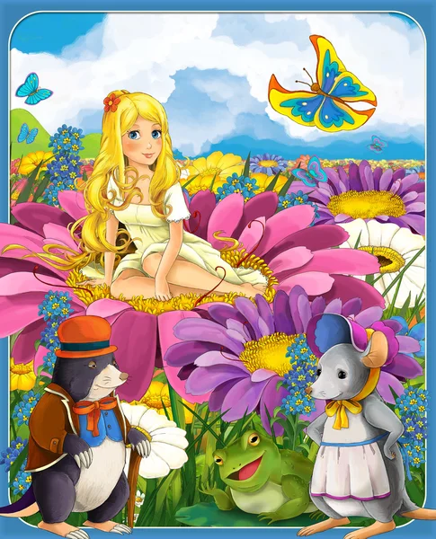 Märchenfiguren - "Thumbelina" — Stockfoto