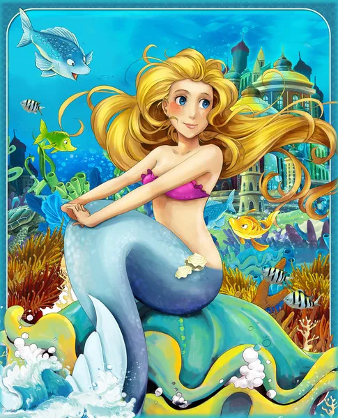 Märchenfiguren - "die kleine Meerjungfrau" — Stockfoto
