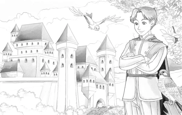 Prince. Artistic style - illustration for the children — Stock Photo, Image