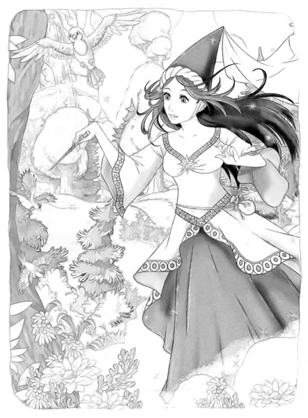 公主-骑士和仙女 — 图库照片