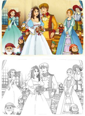 boyama sayfası - çocuklar için illüstrasyon kroki