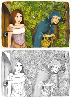 boyama sayfası - çocuklar için illüstrasyon kroki