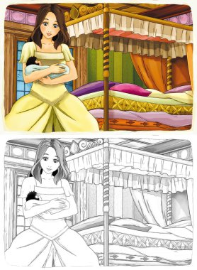 boyama sayfası - çocuklar için illüstrasyon kroki