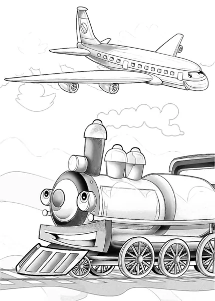 Machines - artistic coloring page — Stock Photo, Image