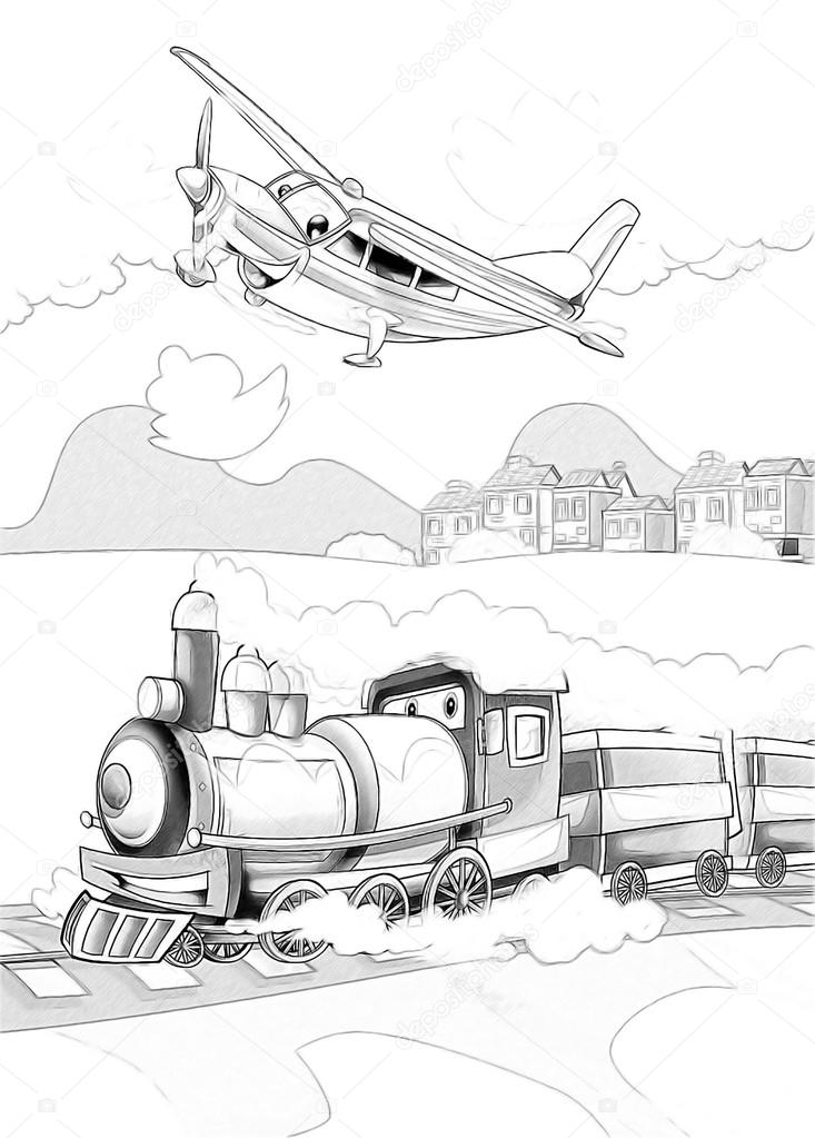 Machines - artistic coloring page