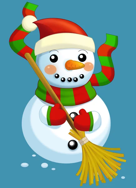 The graphic snowmen — Stock Photo, Image