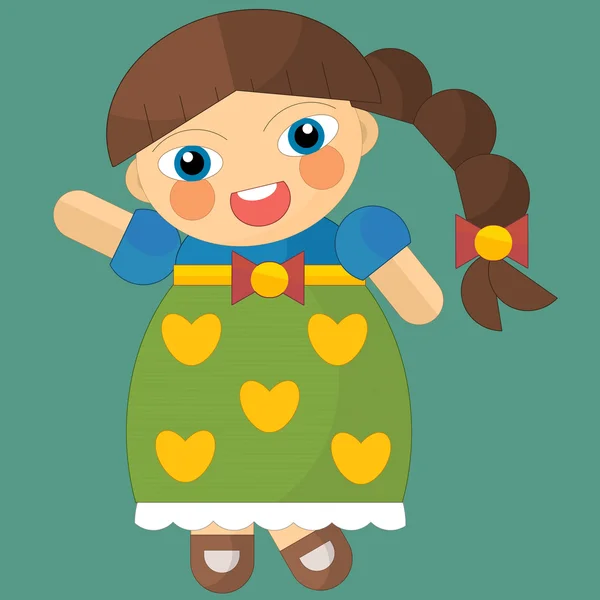 Chica de dibujos animados - muñeca — Foto de Stock