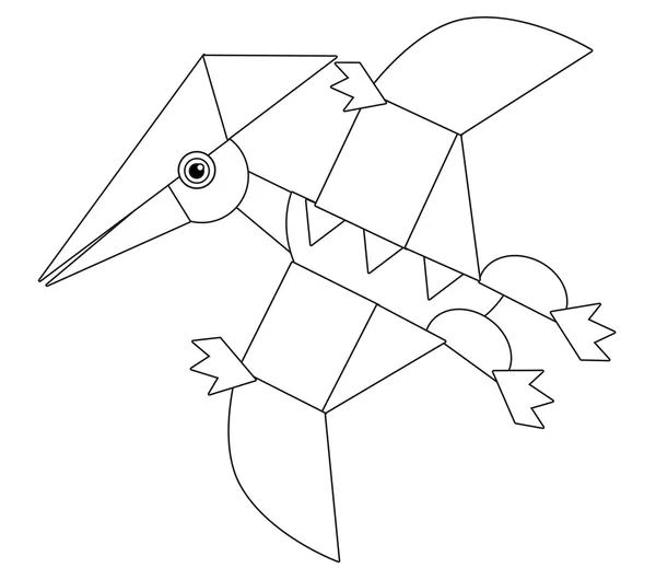 Kreslený dinosaurus zbarvení stránka pro děti — Stock fotografie