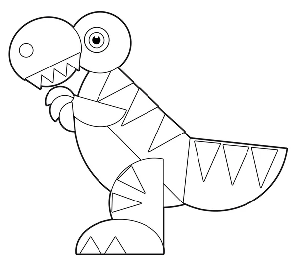 De cartoon dinosaurus kleurplaten pagina voor de kinderen — Stockfoto