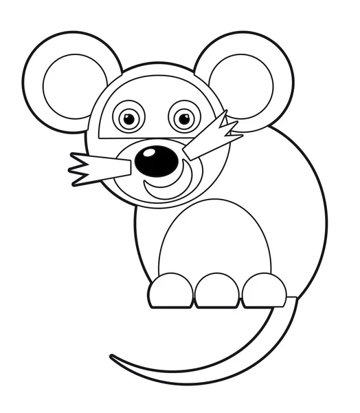 Мультфильм о животном - раскраска страницы - иллюстрация для детей — стоковое фото