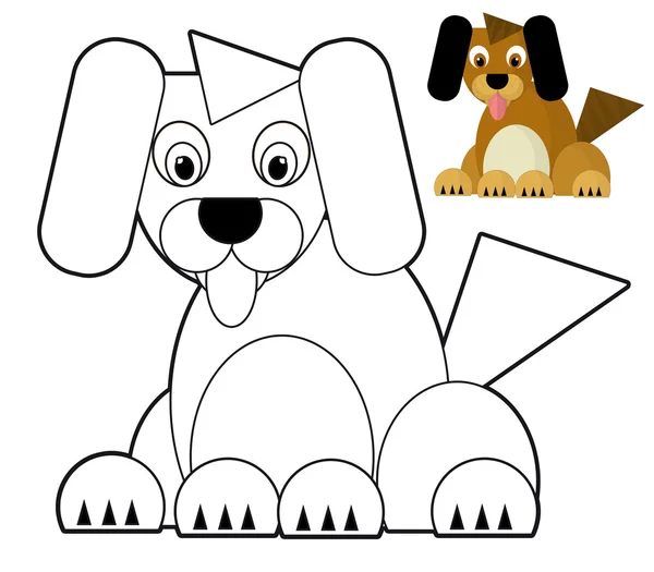 Dessin animé animal - coloriage - illustration pour les enfants — Photo