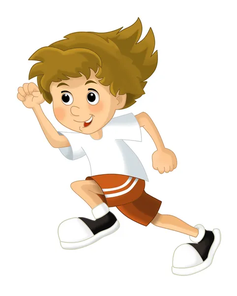 Cartoon child training — Stock Photo, Image