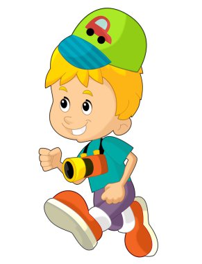 çizgi film çocuk having fun