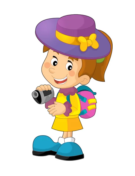 Cartoon child having fun — Stock Photo, Image