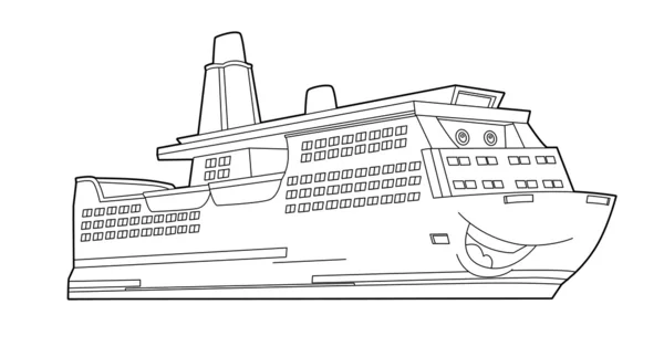 Big, happy cruise liner — Stock Photo, Image