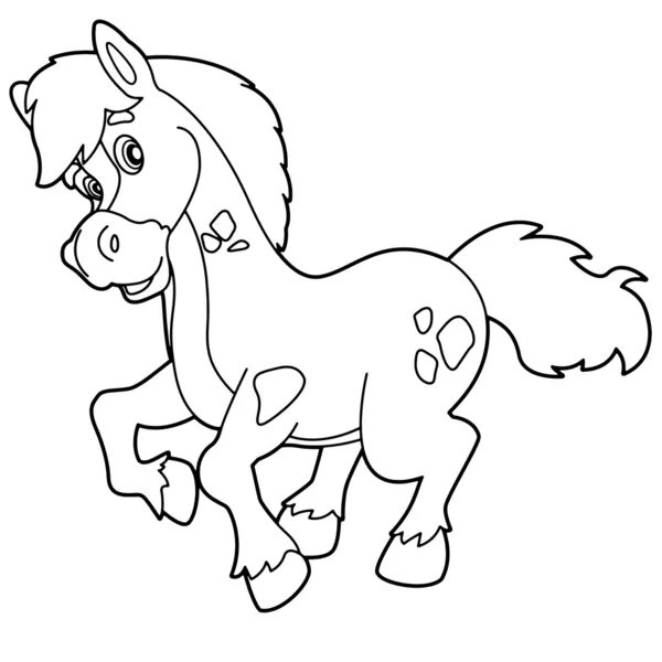 Coloring page - Cavalo no prado