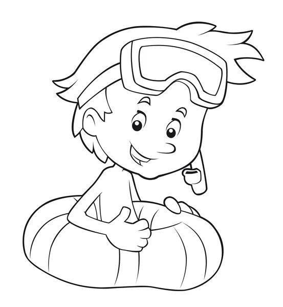 Cartoon child having fun — Stock Photo, Image