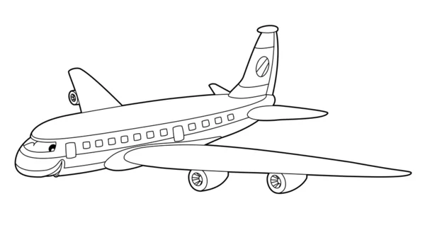 Cartoon passenger aircraft — Stock Photo, Image