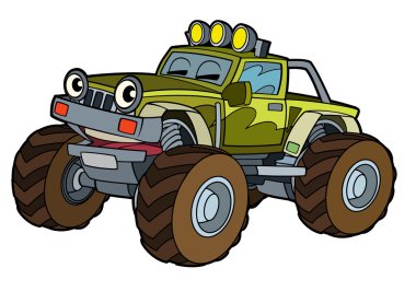 Araba renkli jeep-