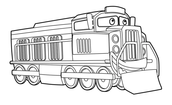 Desenho para colorir - trem — Fotografia de Stock