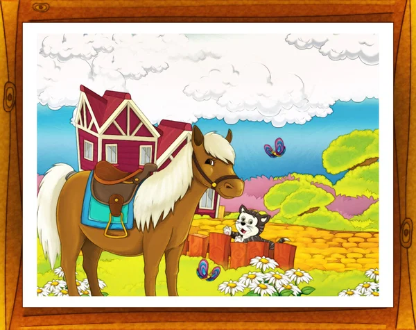 Cartoon farm illustration — Stock Photo, Image