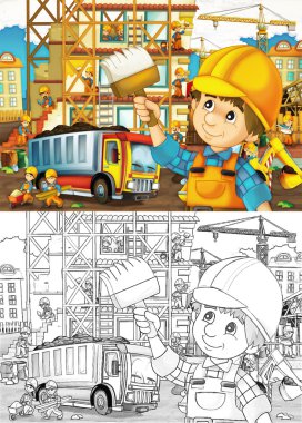 Çocuk inşaat sitesinde