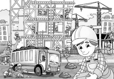 Çocuk inşaat sitesinde