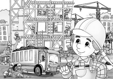 Çocuk inşaat sitesinde