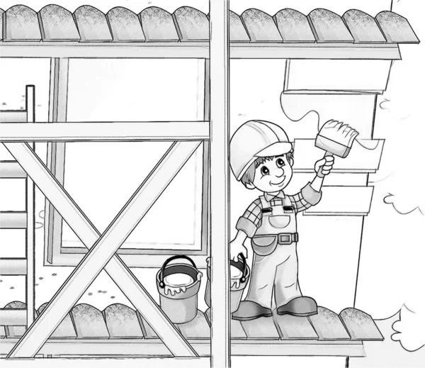 Children on construction site — Stock Photo, Image