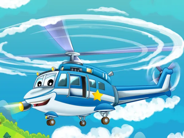 Elicottero del fumetto — Foto Stock