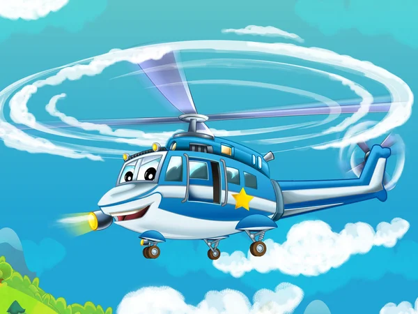 Rajzfilm helikopter — Stock Fotó