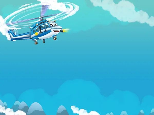 Cartoon helicopter — Stock Photo, Image