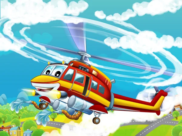 Cartoon helikopter — Stockfoto