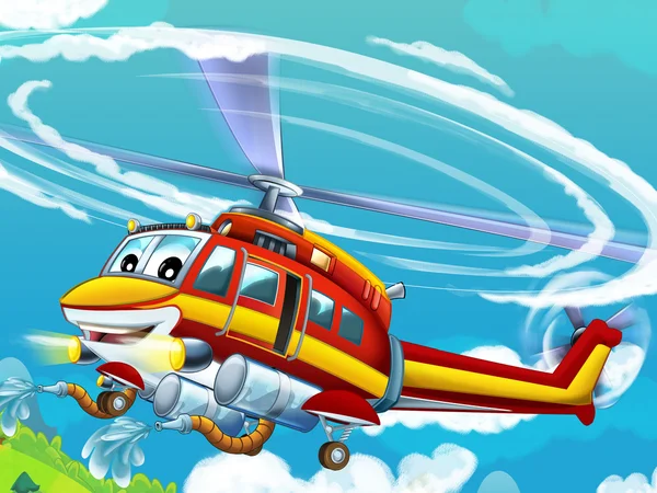 Cartoon helikopter — Stockfoto