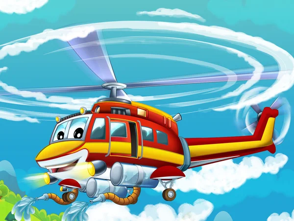 Cartoon helikopter — Stockfoto