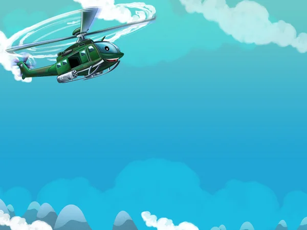 Cartoon helikopter — Stockfoto