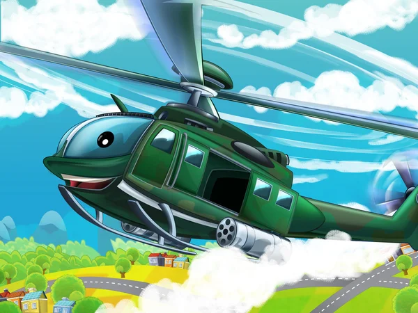 Cartoon helicopter — Stock Photo, Image