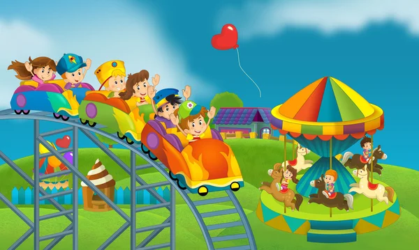 A feira de diversões - playground para crianças — Fotografia de Stock