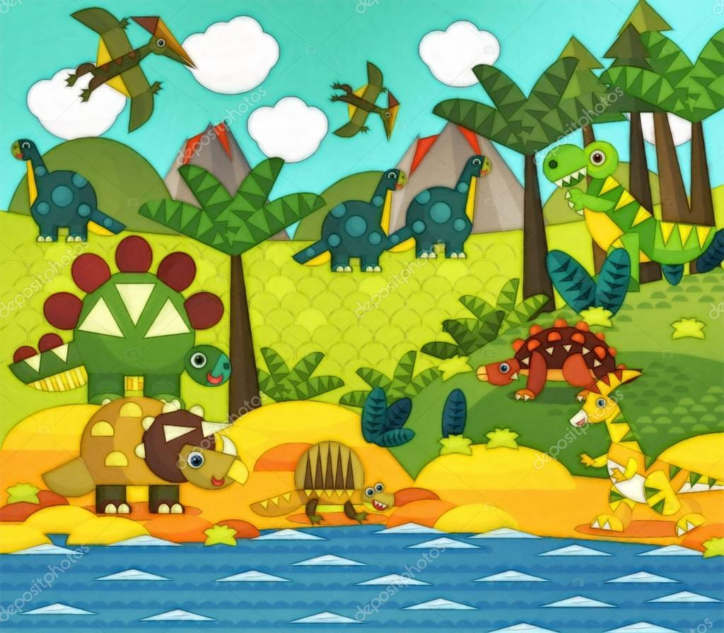 The dinosaur land Stock Photo by ©illustrator_hft 50016437 The dinosaur land Stock Photo by ©illustrator_hft 50016437