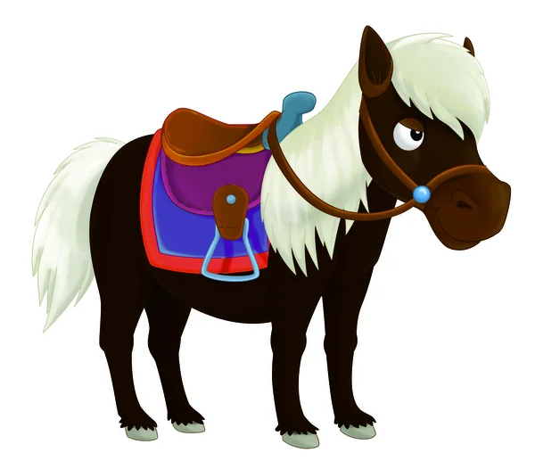 Cartoon cowboy horse — Stock Photo, Image