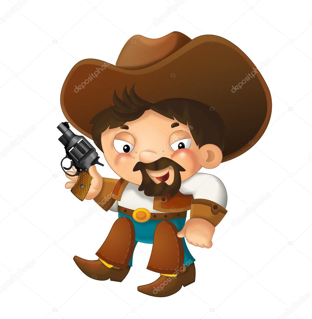 Cartoon western cowboy