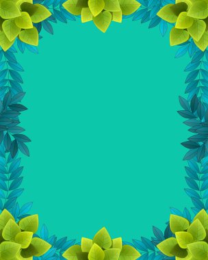 doğa karikatür çerçeve