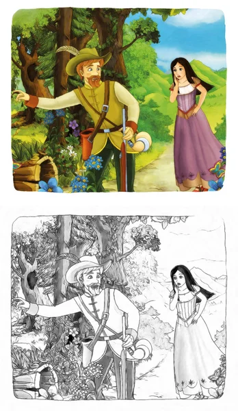 卡通童话故事 — 图库照片