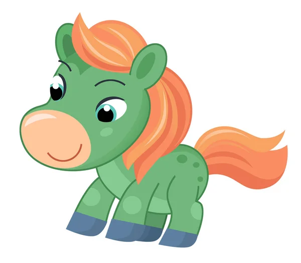 Escena Dibujos Animados Caballo Feliz Unicornio Pony Ilustración Para Niños — Foto de Stock