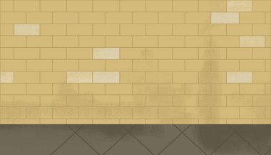 Çocuklar için kale sarayı resimli karikatür sahnesi