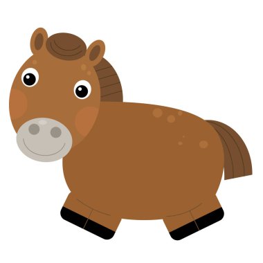 Çizgi film sahnesi çocuklar için koşuyor ve gülümsüyor.