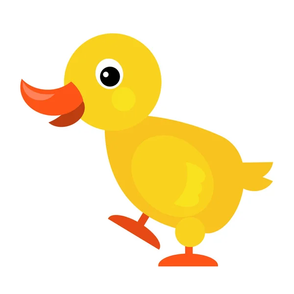 Cartoon Scene Happy Goose White Background Illustration Children — Foto Stock