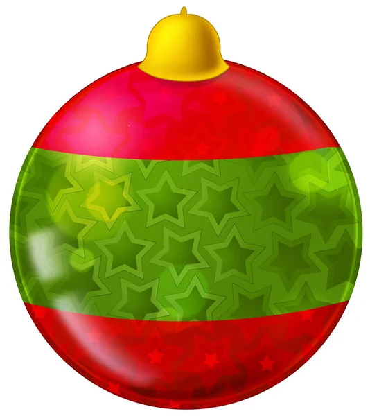 Cartoon Scene Baulbe Christmas Tree Bright Background Illustration Children — Photo