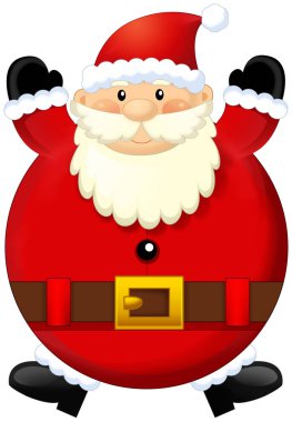 Cartoon santa claus isolated illustration for the children